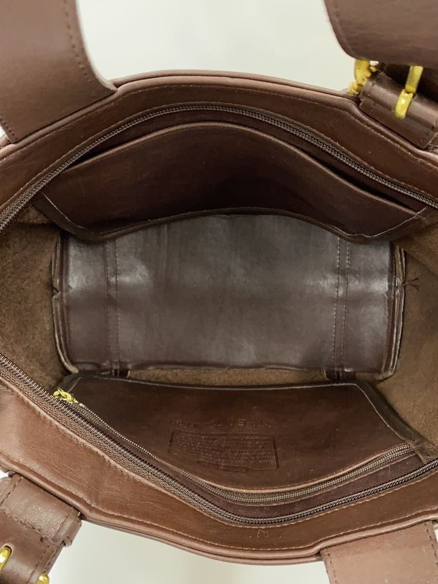 COACH tote bag leather BRW plain 4133 6