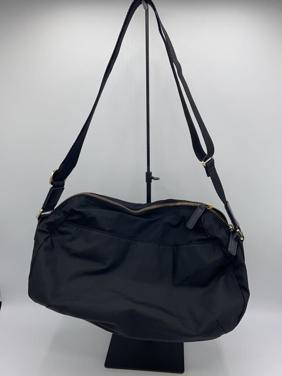 agnes b. Shoulder Bag Nylon BLK Solid FT03-04 3