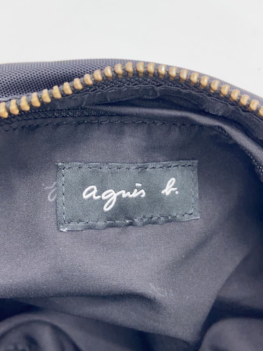 agnes b. Shoulder Bag Nylon BLK Solid FT03-04 5