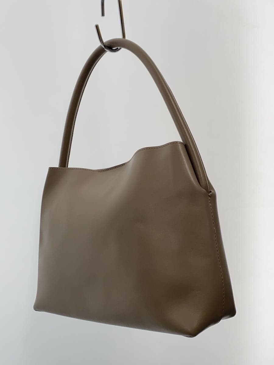 Other Brands: Modern Weaving Shoulder Bag Leather BEG Solid Color 2