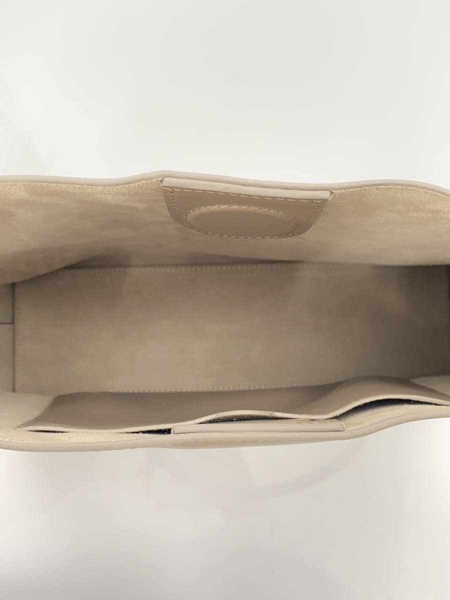 Other Brands: Modern Weaving Shoulder Bag Leather BEG Solid Color 6