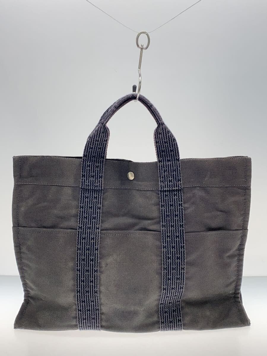 HERMES Tote Bag Cotton BRW All Over Pattern 3