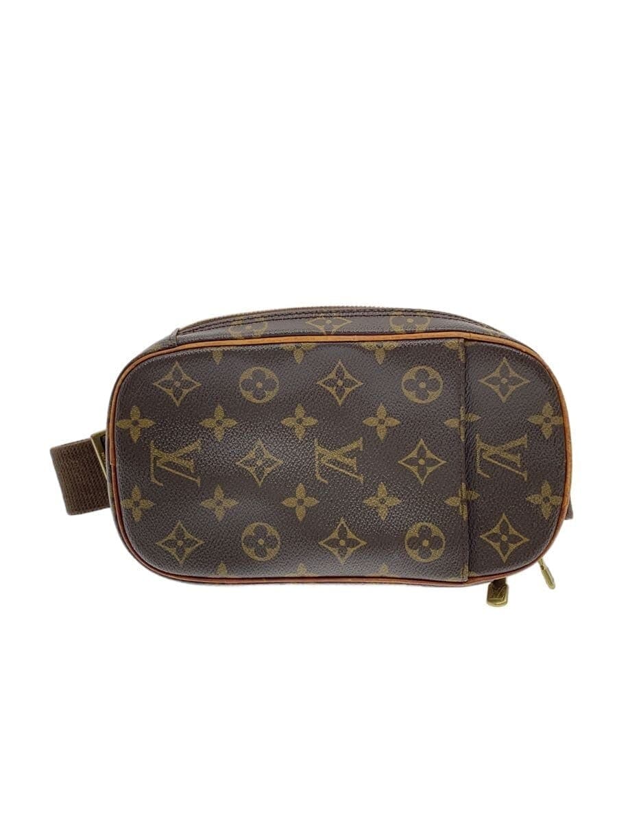 LOUIS VUITTON Pochette Ganjou _Monogram Canvas PVC BRW All Over Pattern