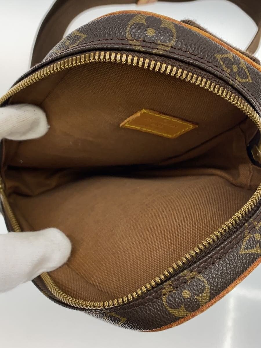 LOUIS VUITTON Pochette Ganjou _Monogram Canvas PVC BRW All Over Pattern 6