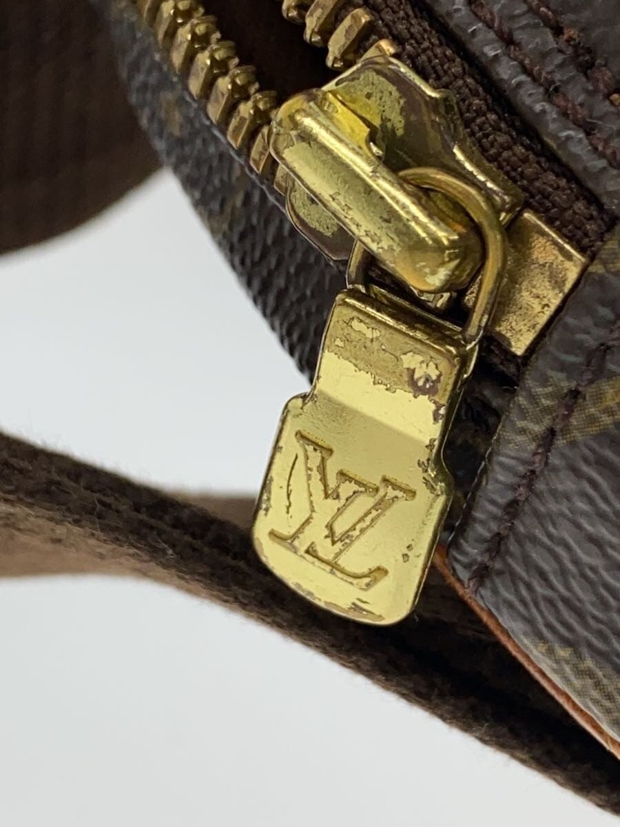 LOUIS VUITTON Pochette Ganjou _Monogram Canvas PVC BRW All Over Pattern 9