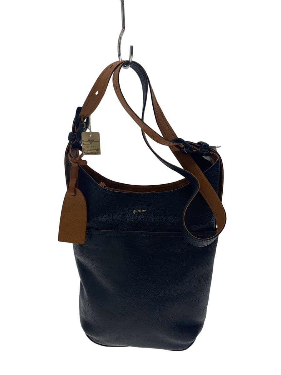 GENTEN Shoulder Bag Cow Leather NVY 44100 86