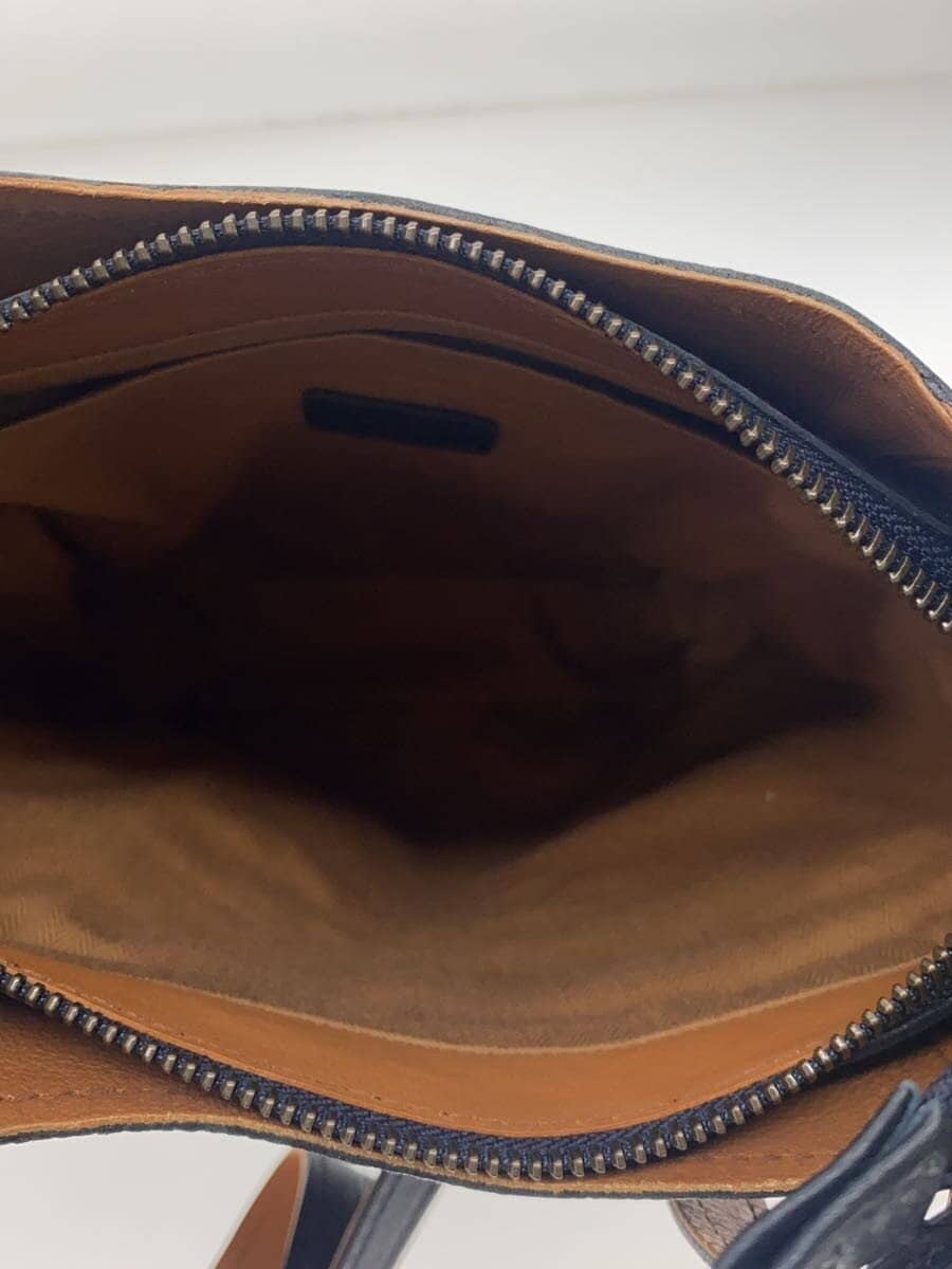 GENTEN Shoulder Bag Cow Leather NVY 44100 86 6