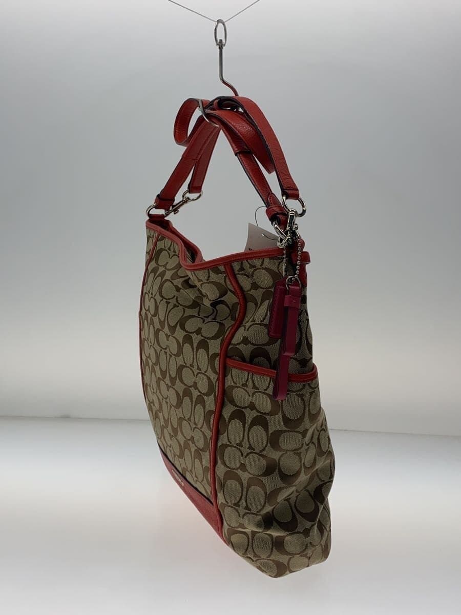 COACH Shoulder Bag_Signature Canvas RED F30341 2