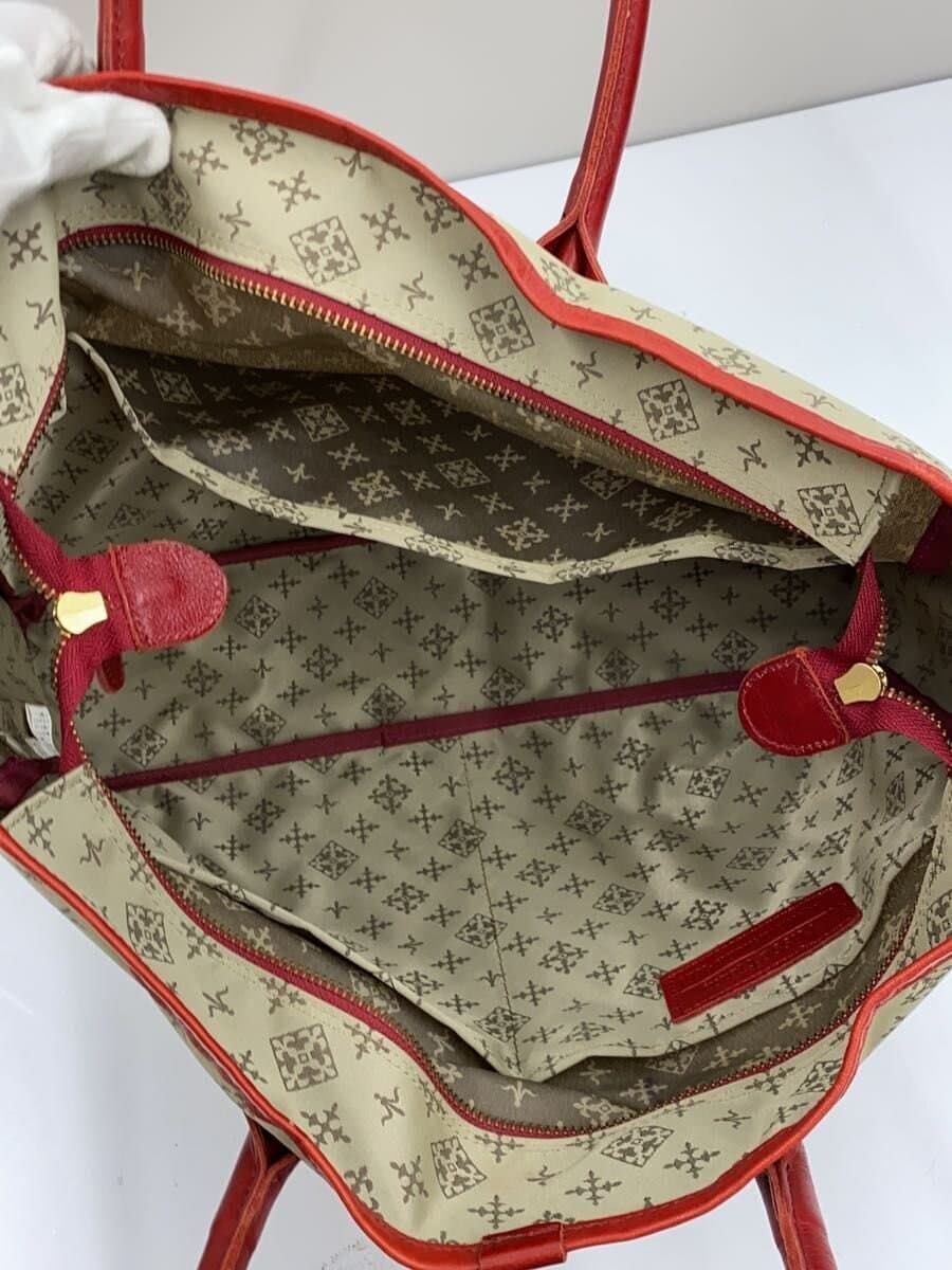 russet Tote Bag BEG All Over Pattern 6