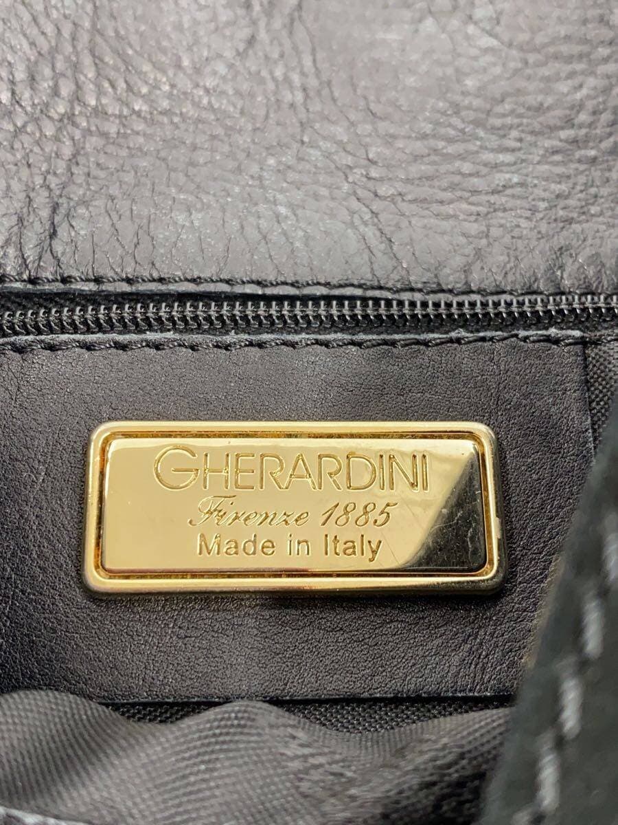 GHERARDINI Handbag Suede BLK Consider Condition 5