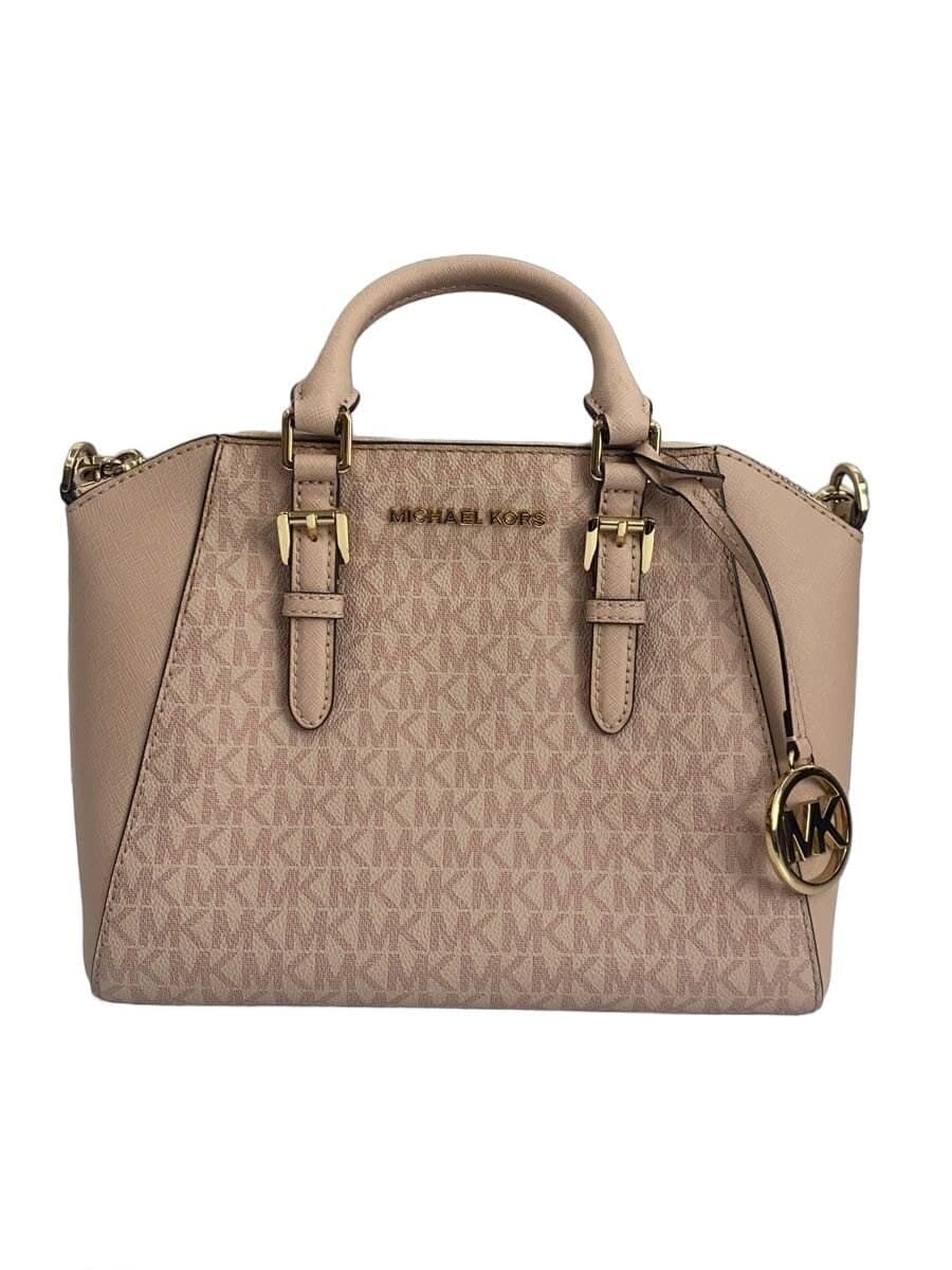 MICHAEL KORS Shoulder Bag Leather BEG All Over Pattern AC-1905