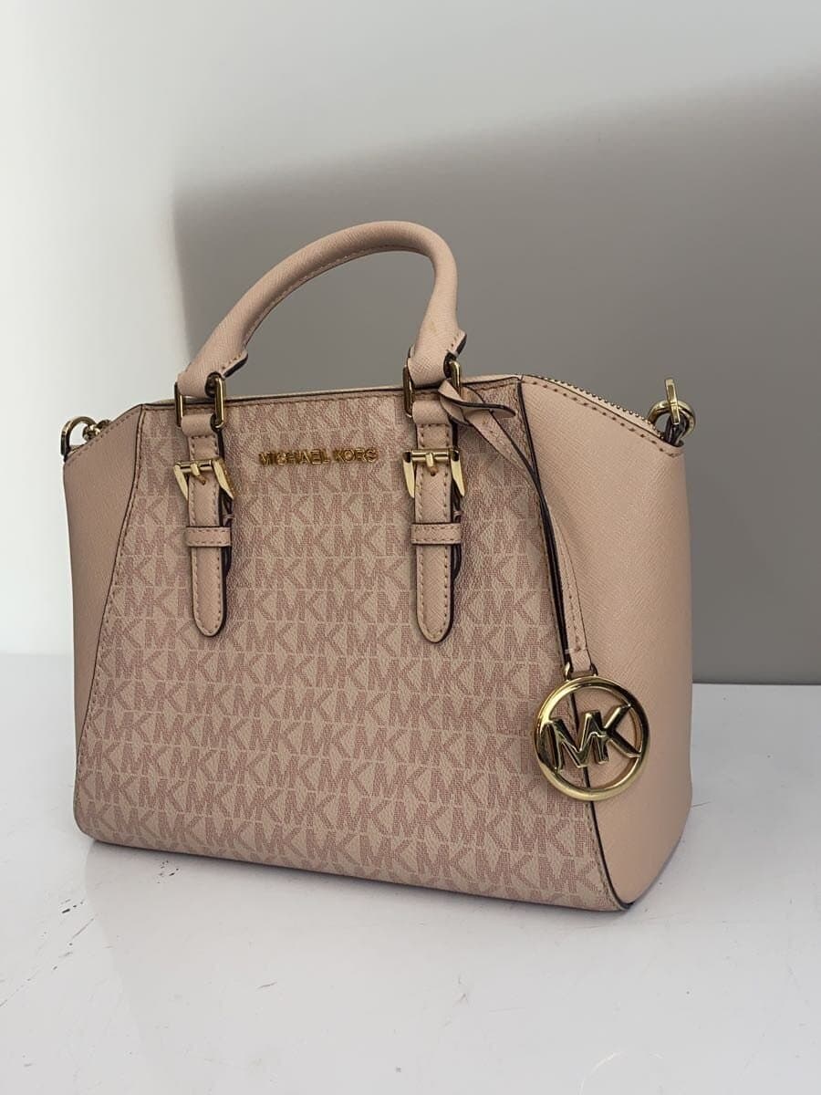 MICHAEL KORS Shoulder Bag Leather BEG All Over Pattern AC-1905 2