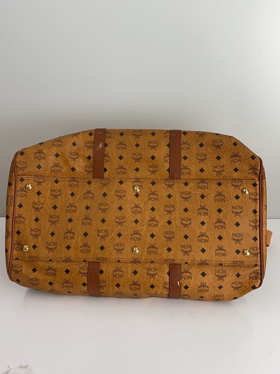 MCM Boston Bag Leather CML All-over Print 3361F Scratches Rust Condition as-is 4