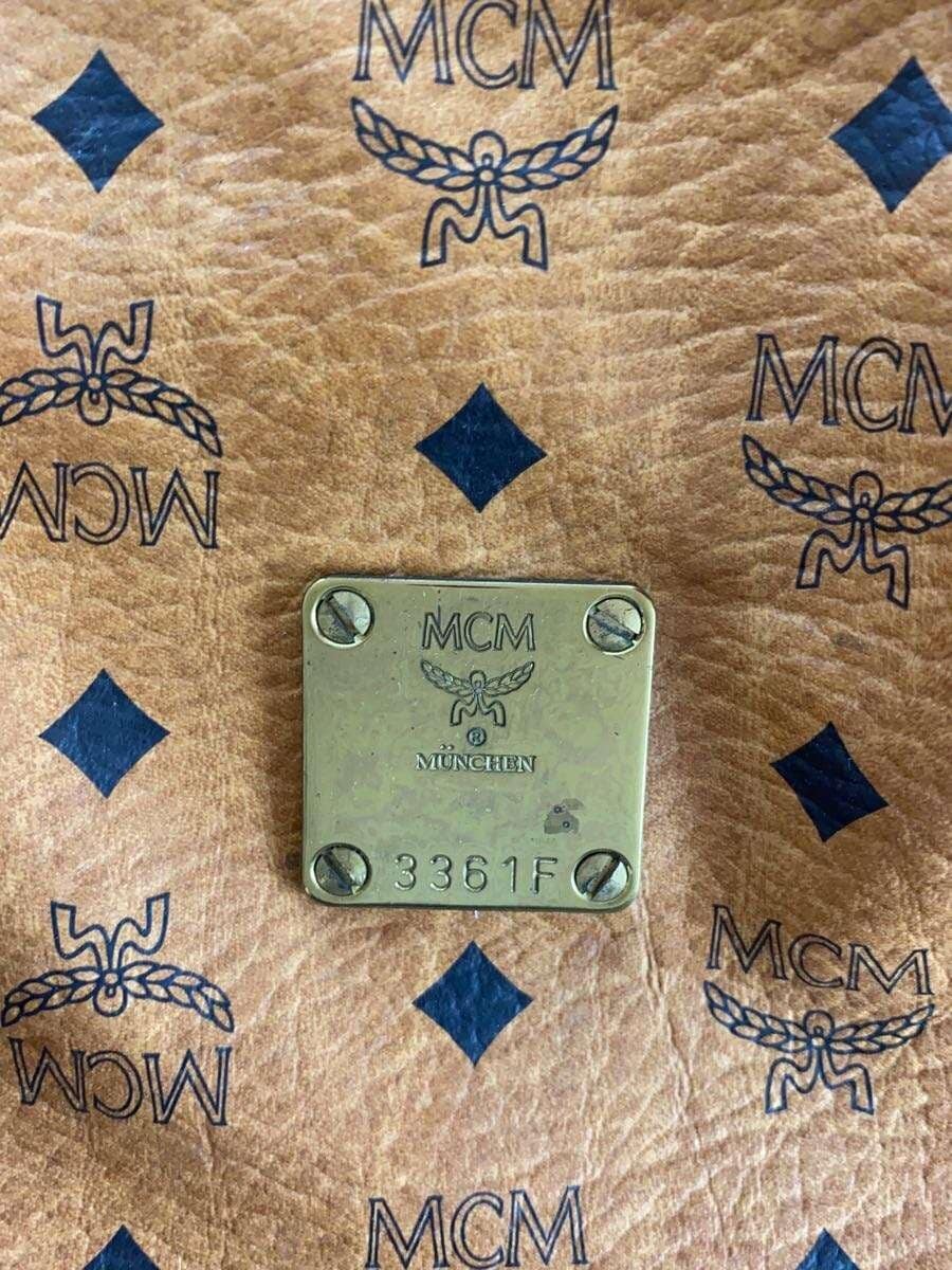 MCM Boston Bag Leather CML All-over Print 3361F Scratches Rust Condition as-is 5