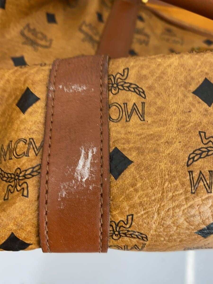 MCM Boston Bag Leather CML All-over Print 3361F Scratches Rust Condition as-is 7