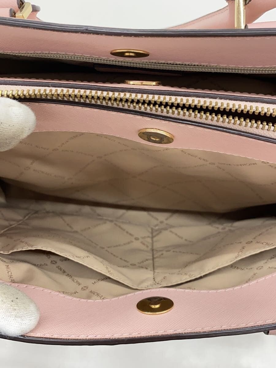 MICHAEL KORS Handbag Leather PNK All-over pattern IM-1910 8