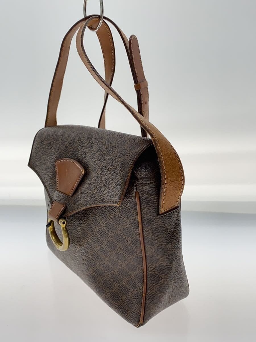 CELINE shoulder bag leather BRW all-over pattern Macadam pattern Gancini 2