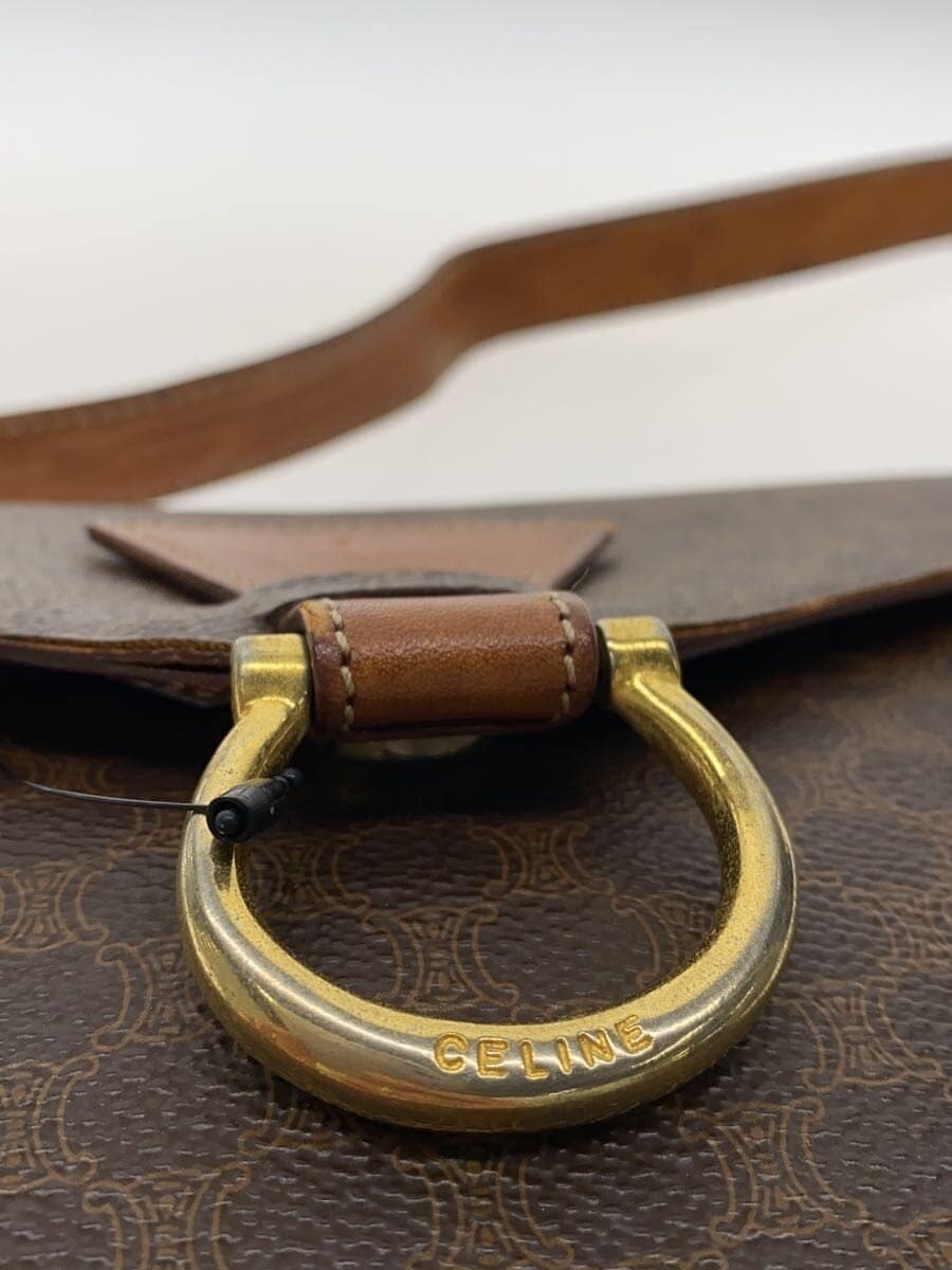 CELINE shoulder bag leather BRW all-over pattern Macadam pattern Gancini 5