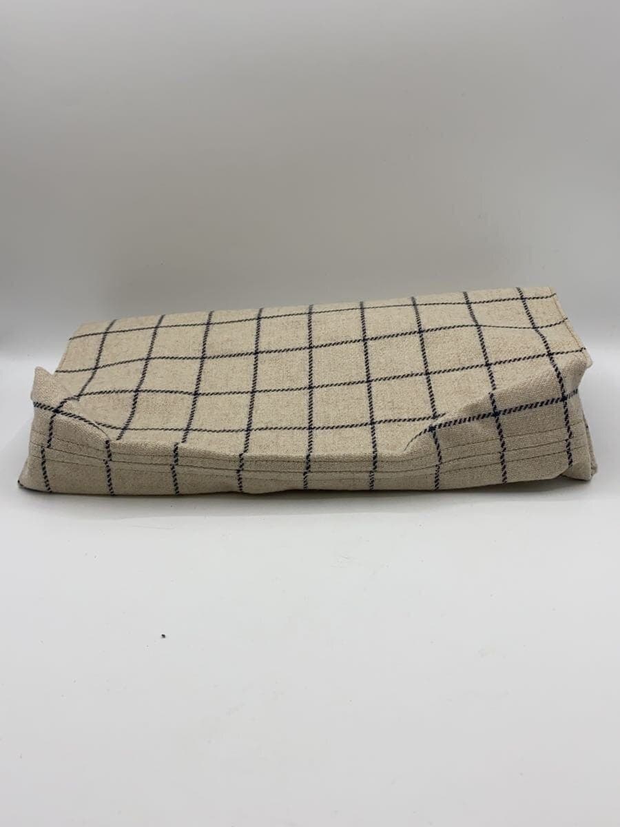 agnes b. Tote Bag Polyester BEG Check RAX04-1 4