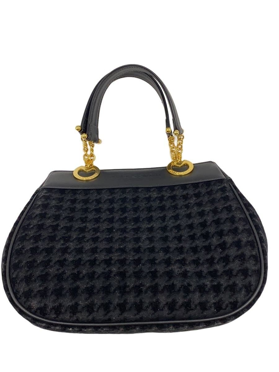 mila schon Handbag Leather BLK Houndstooth