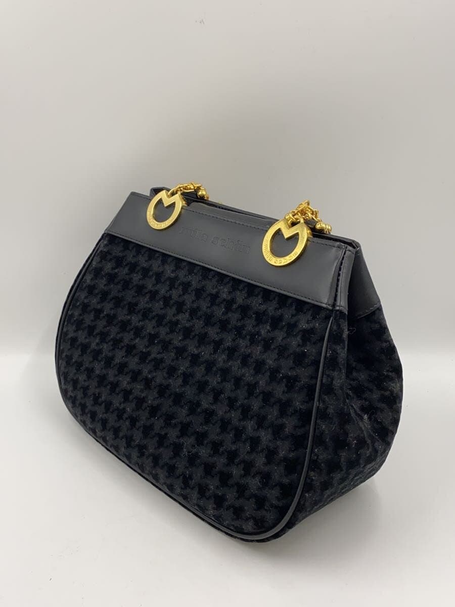 mila schon Handbag Leather BLK Houndstooth 2