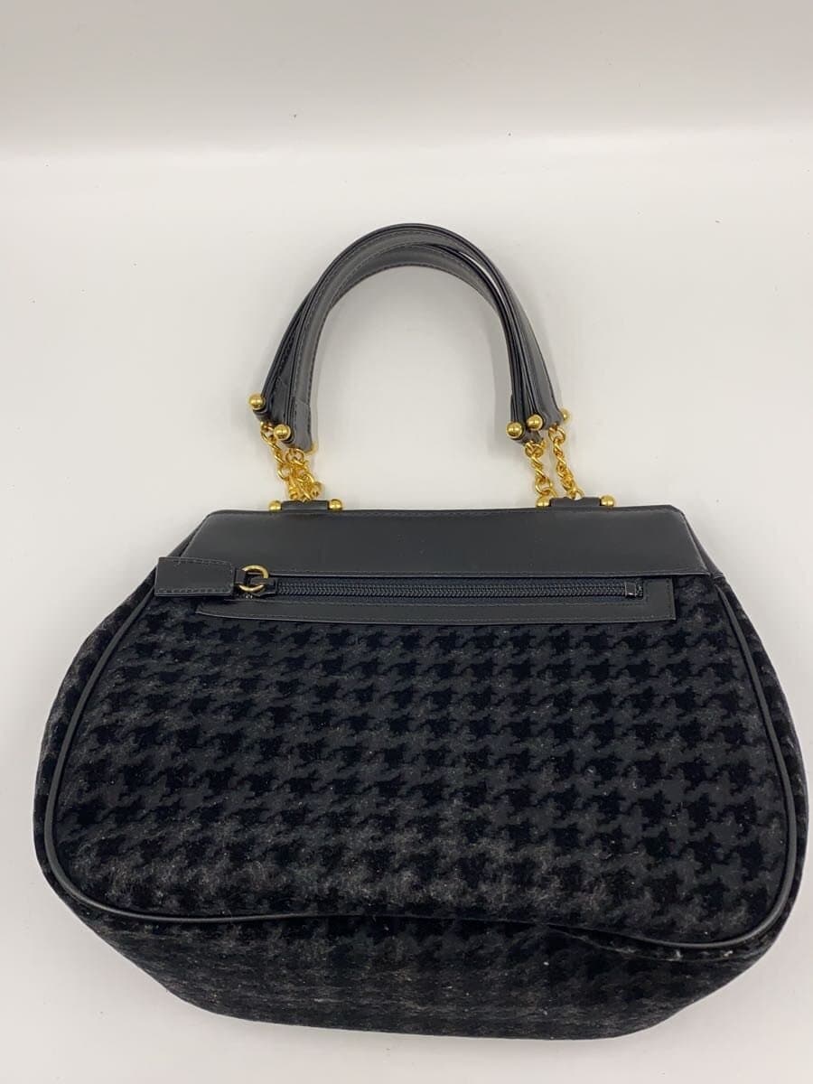 mila schon Handbag Leather BLK Houndstooth 3