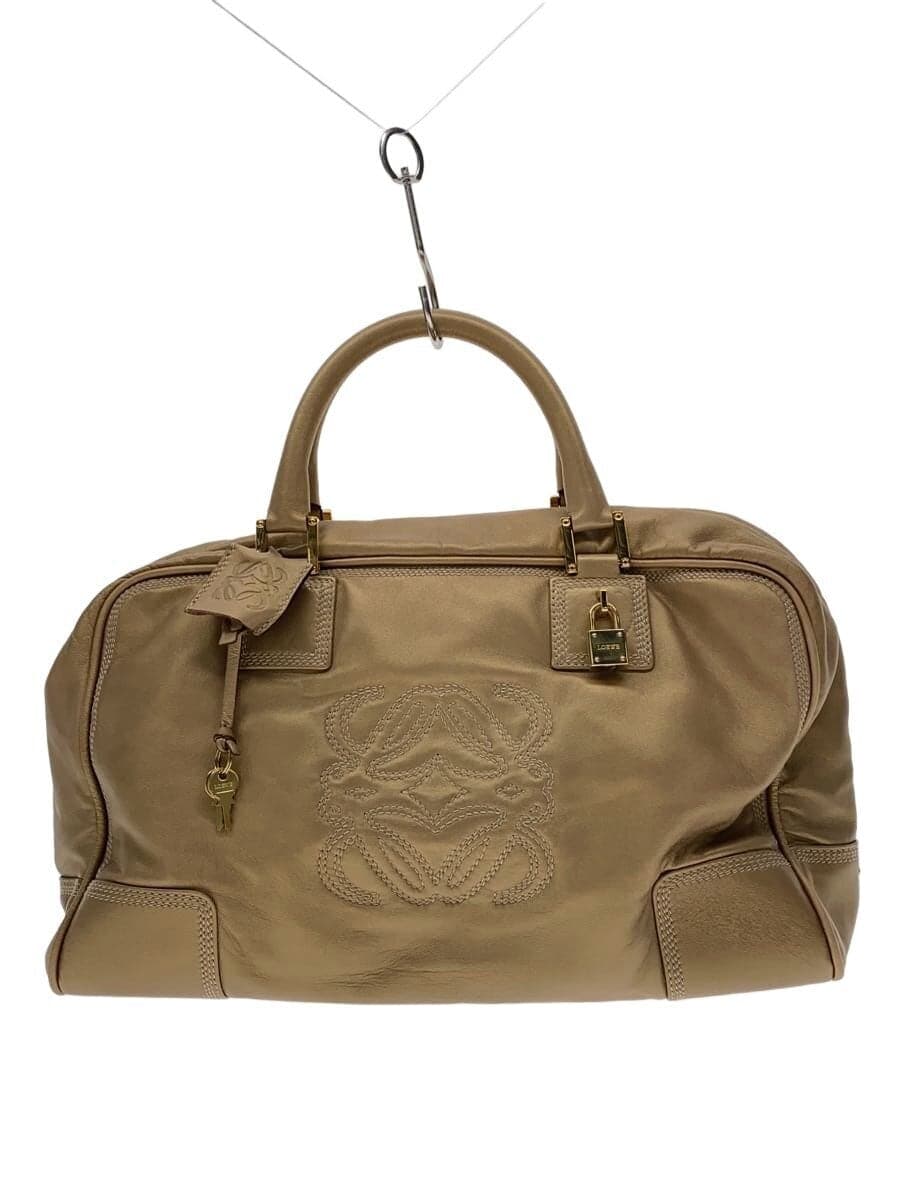 LOEWE handbag leather BEG Amazona 36