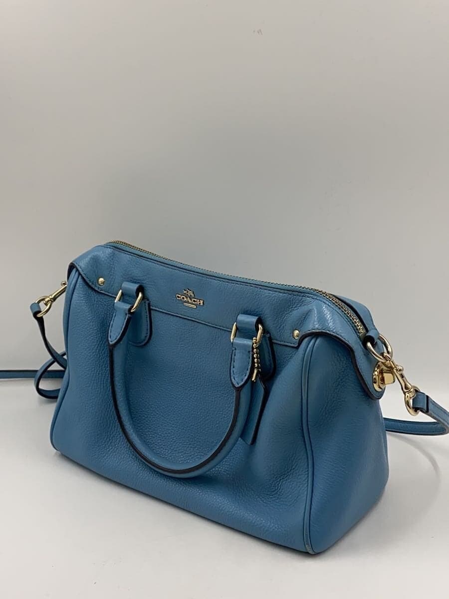 COACH Handbag_All Leather Leather BLU 2