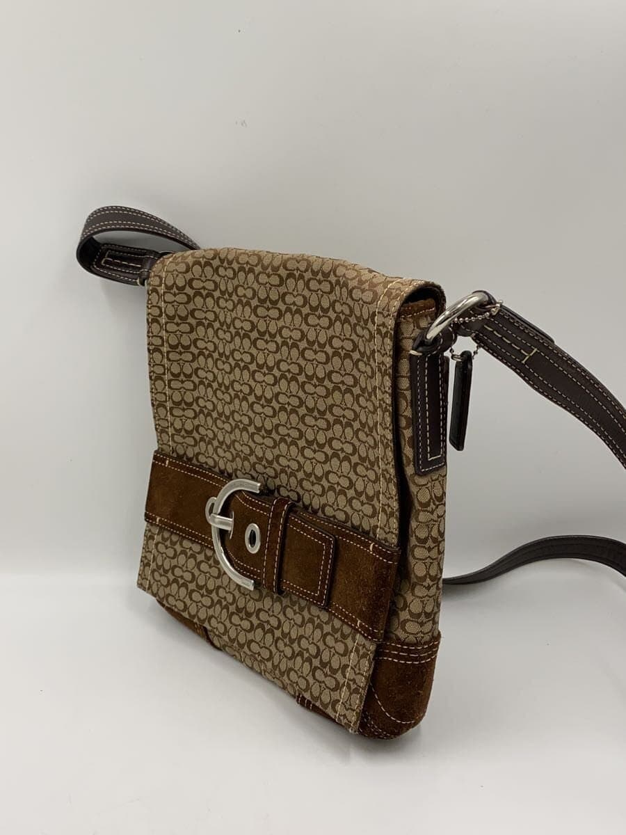COACH Shoulder Bag Canvas BRW All Over Pattern 3644 2
