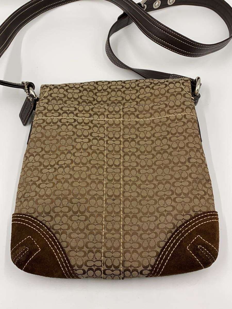 COACH Shoulder Bag Canvas BRW All Over Pattern 3644 3
