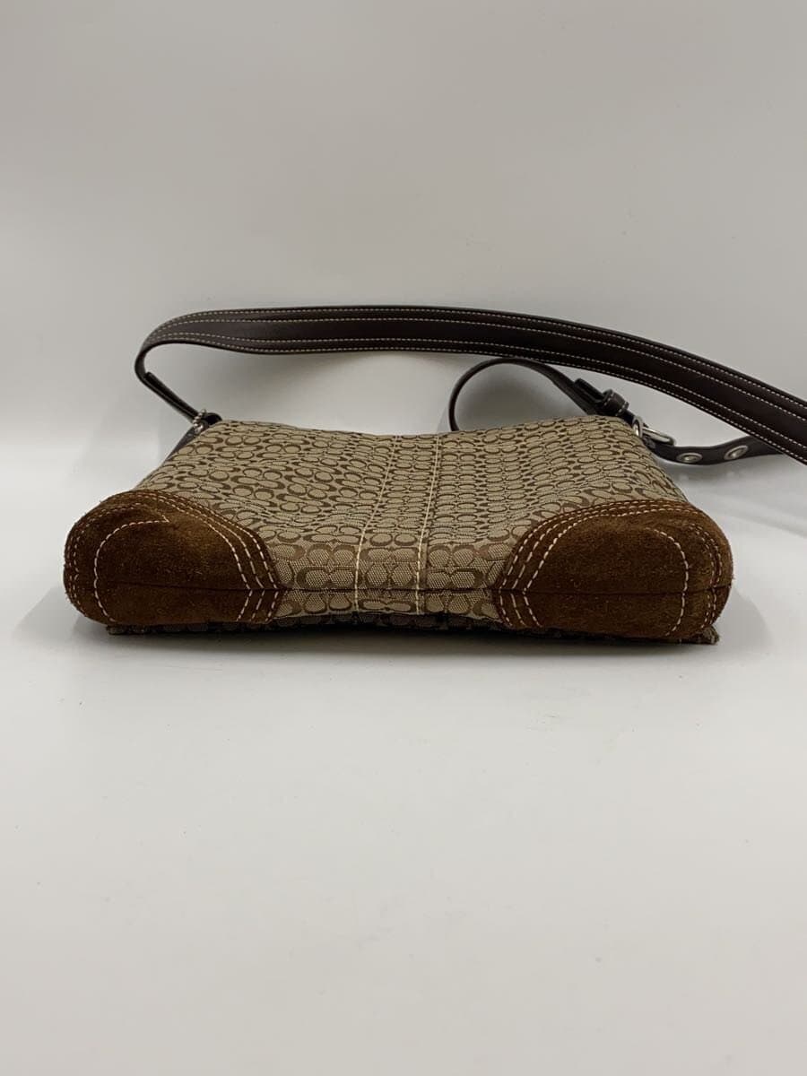 COACH Shoulder Bag Canvas BRW All Over Pattern 3644 4