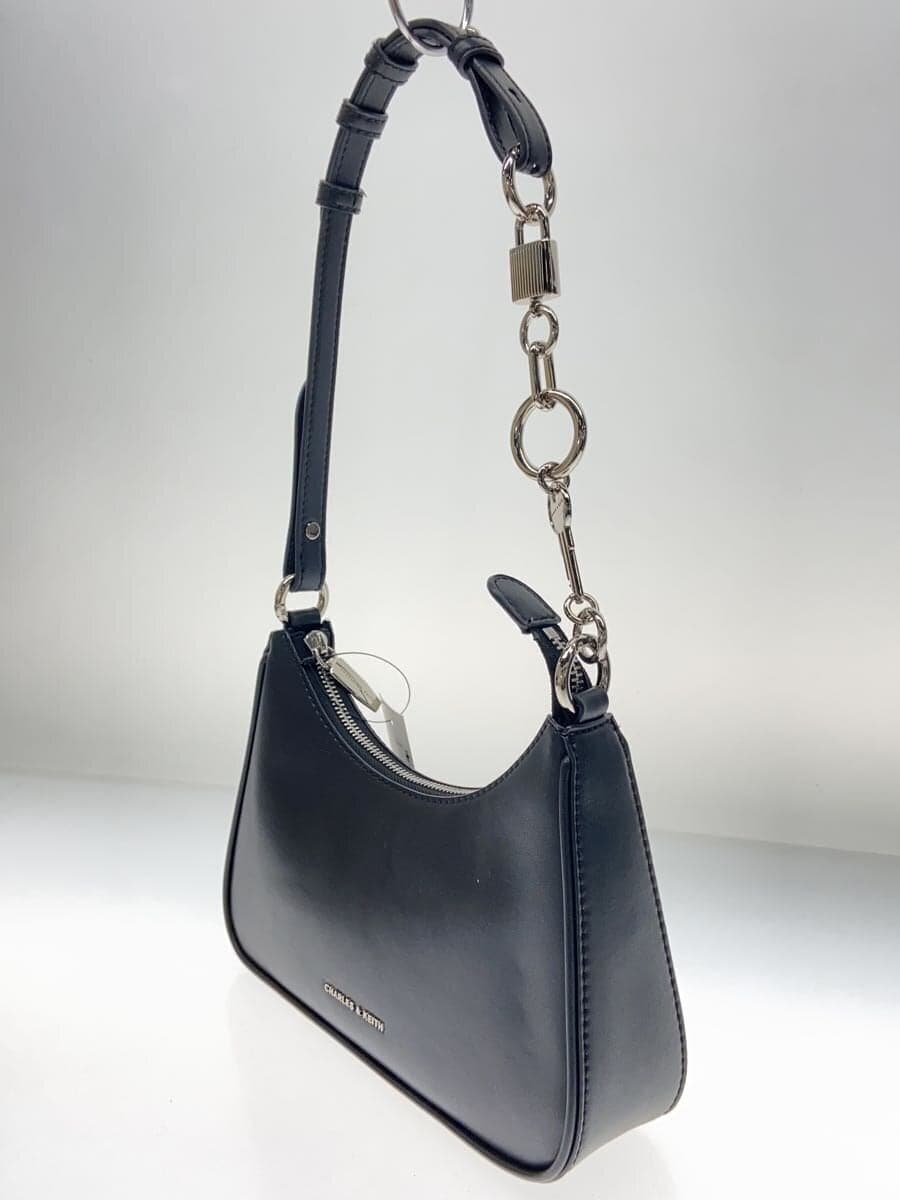 CHARLES&KEITH shoulder bag polyester black solid CK2-20271269 Lane chain link 2