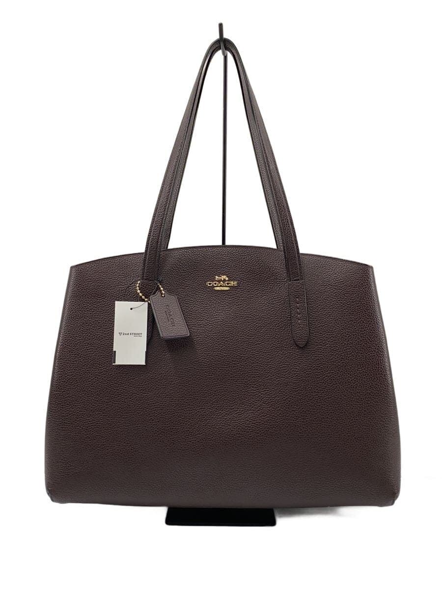 COACH Tote Bag Leather BRW Solid 78220