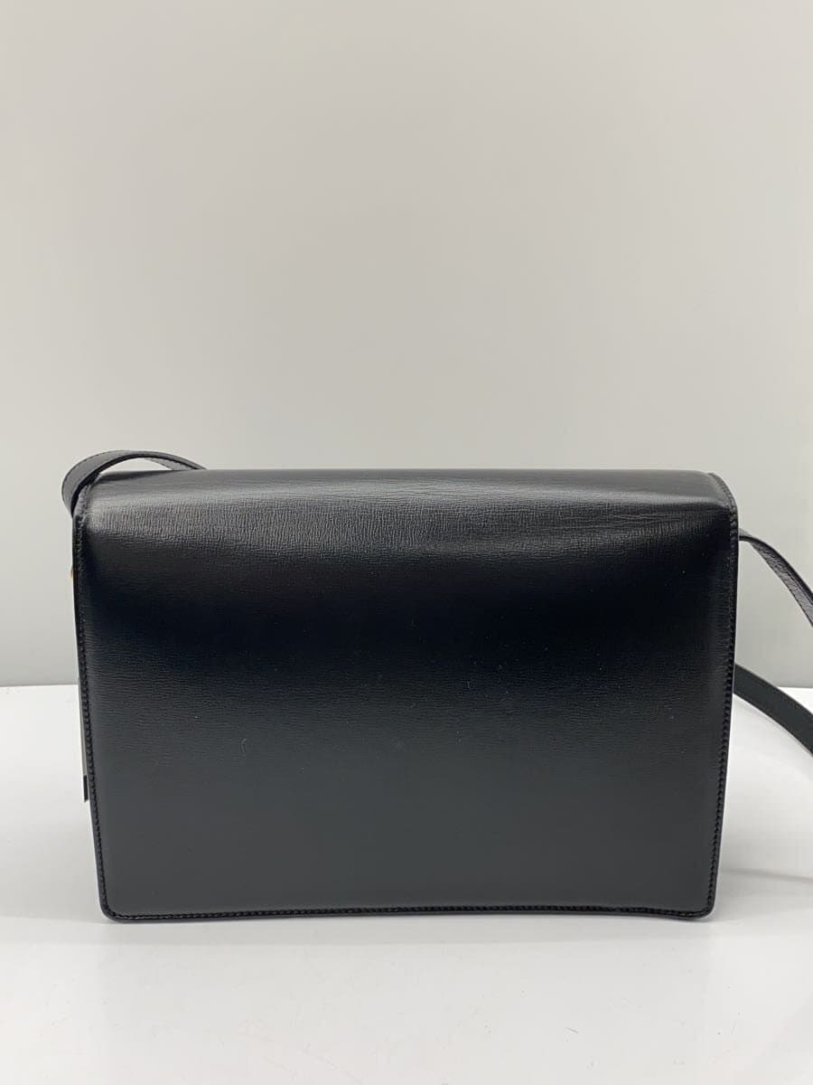 GUCCI Shoulder Bag Leather BLK Solid 3