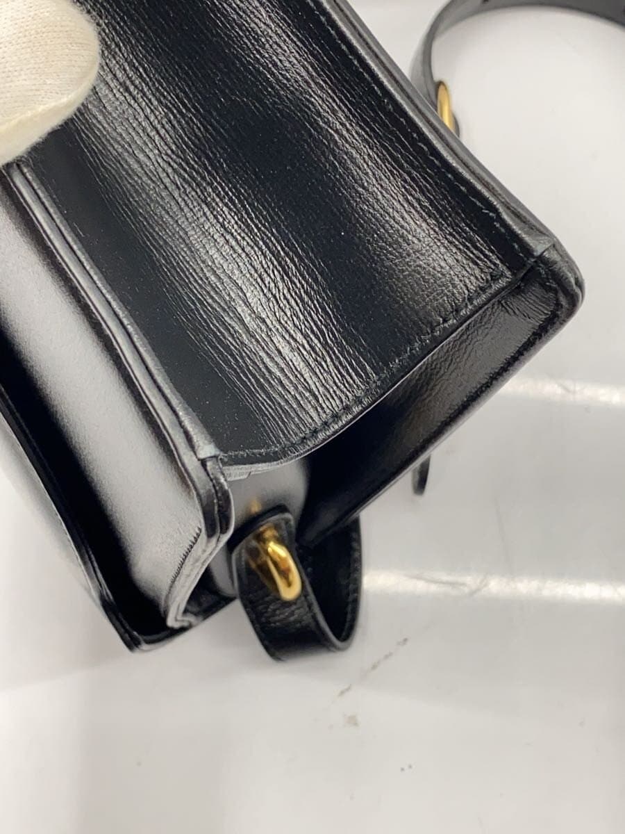 GUCCI Shoulder Bag Leather BLK Solid 7