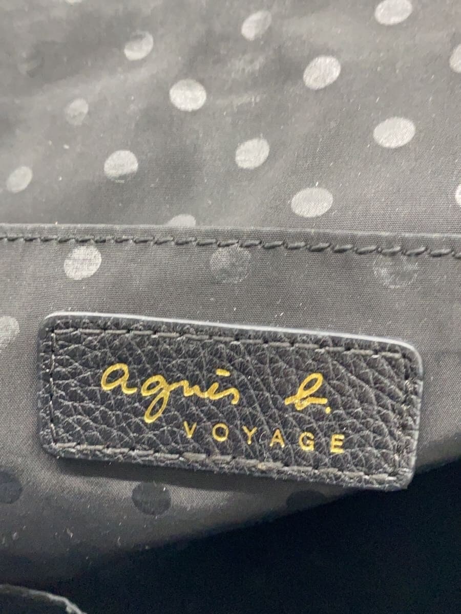 agnes b VOYAGE Bag Cowhide BLK IKK-12 5