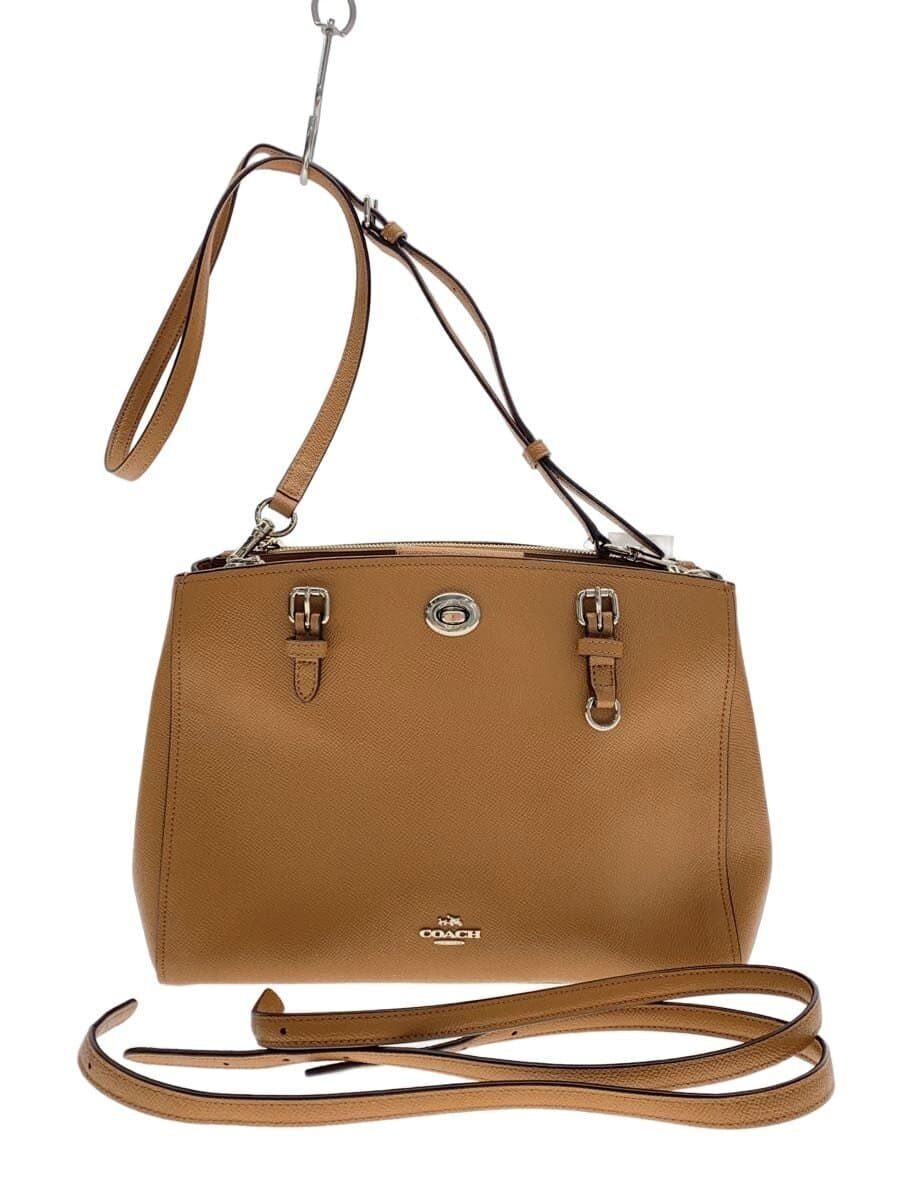 COACH Shoulder Bag Leather BRW Solid
