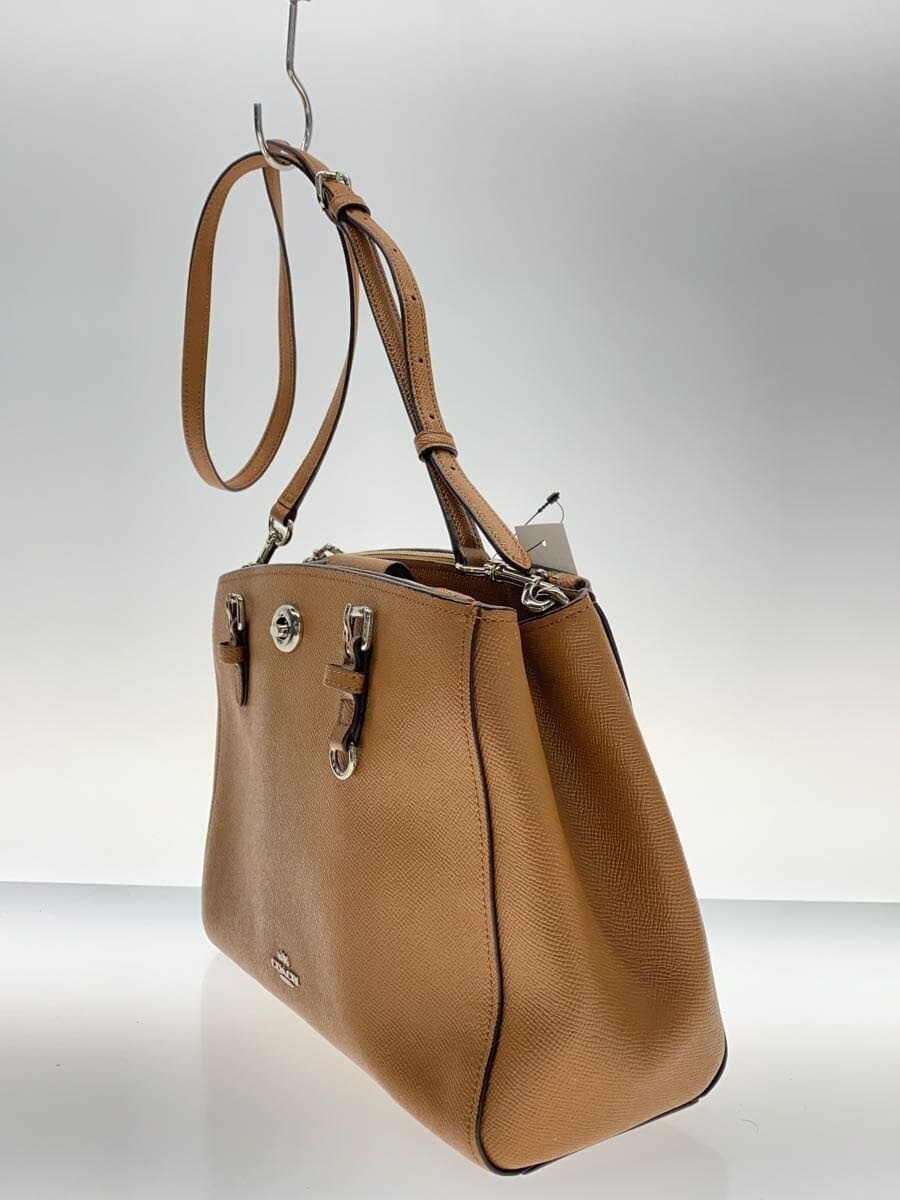 COACH Shoulder Bag Leather BRW Solid 2