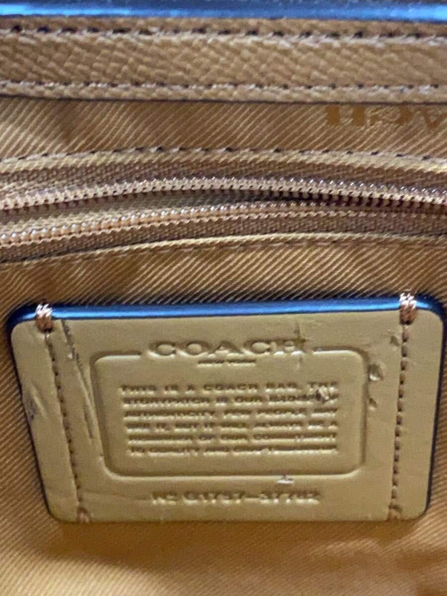 COACH Shoulder Bag Leather BRW Solid 5