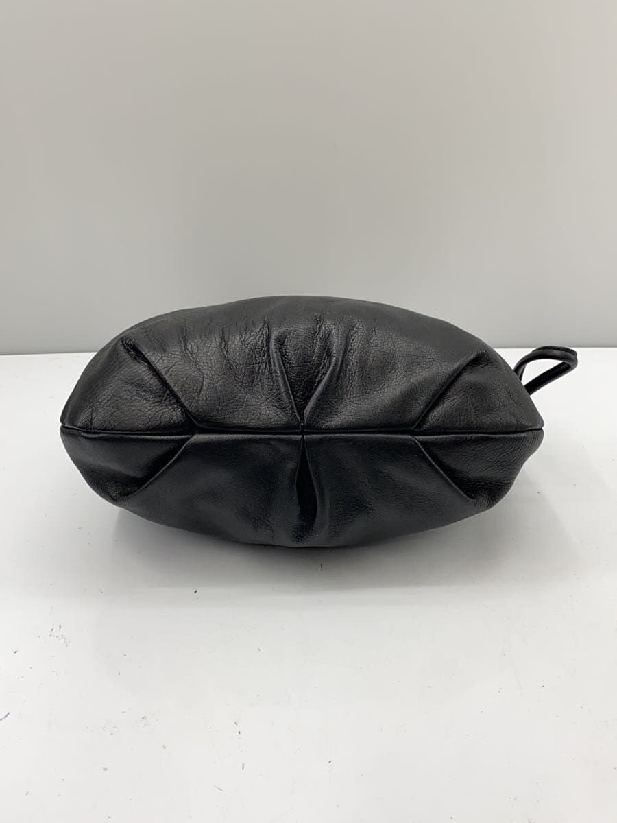 Russet shoulder bag leather black plain 4