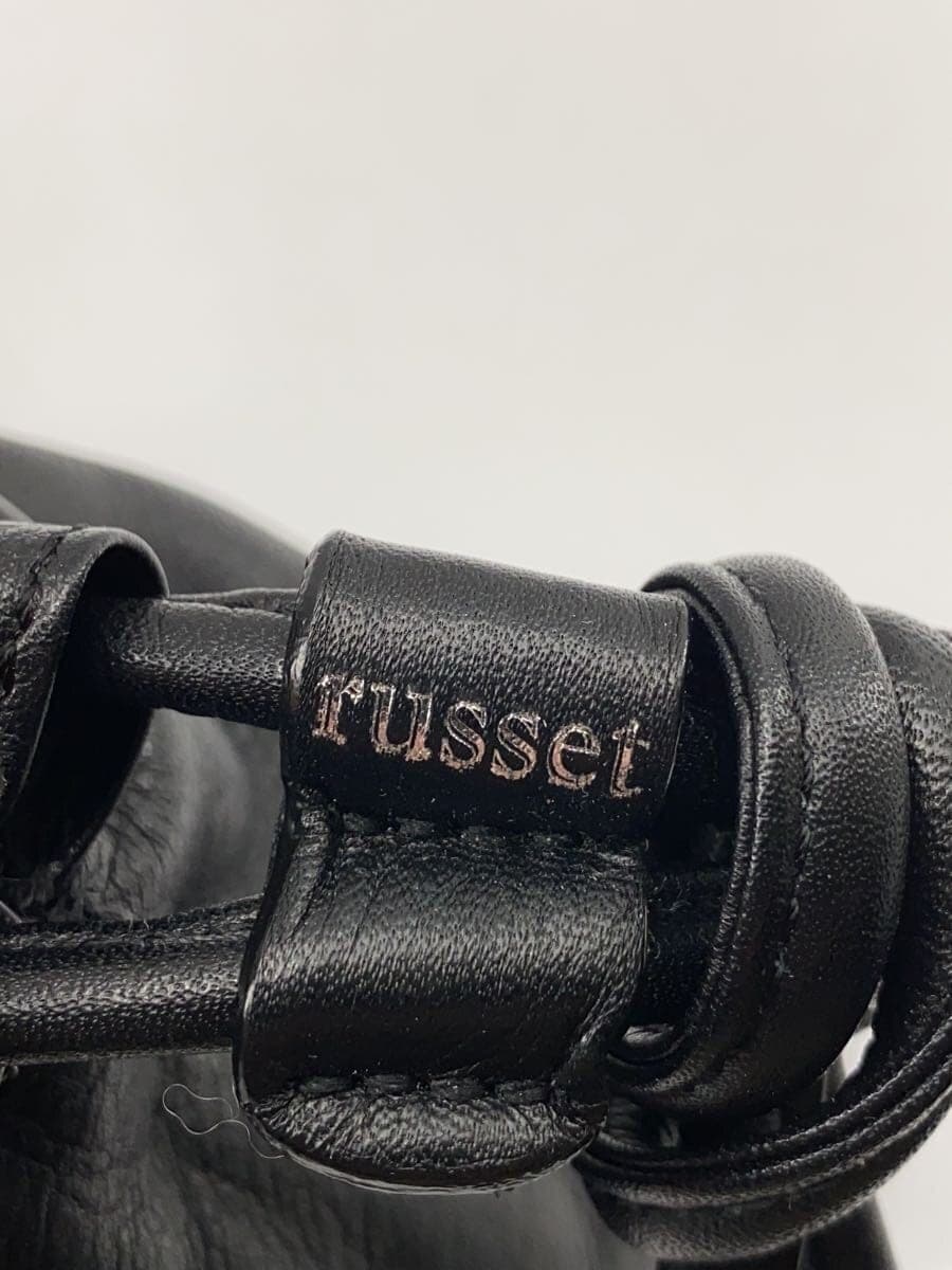 Russet shoulder bag leather black plain 5