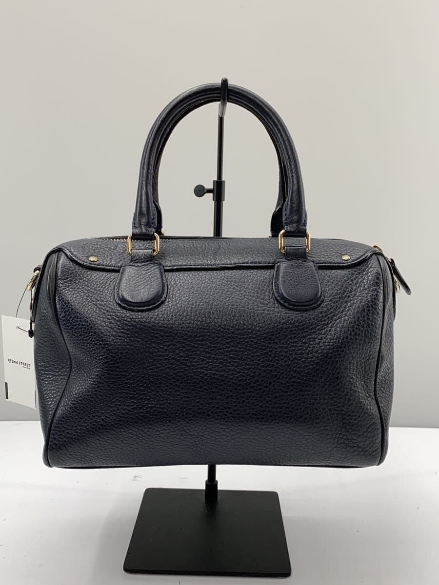COACH handbag leather navy solid 36677 3