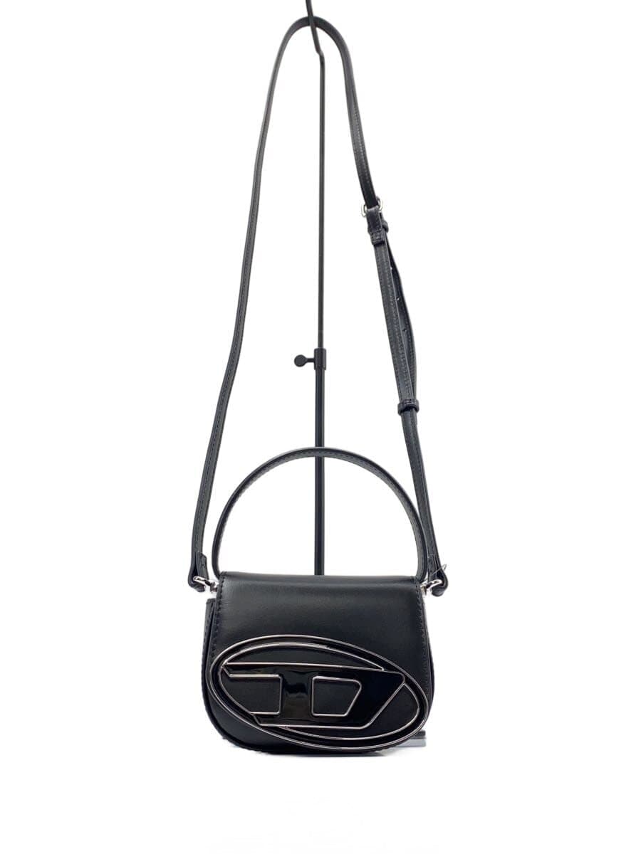 DIESEL Handbag Leather Black Solid Color PR818