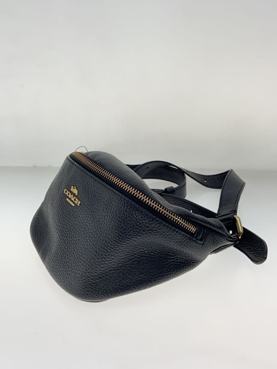 COACH Waist Bag Leather BLK Solid F48738 2