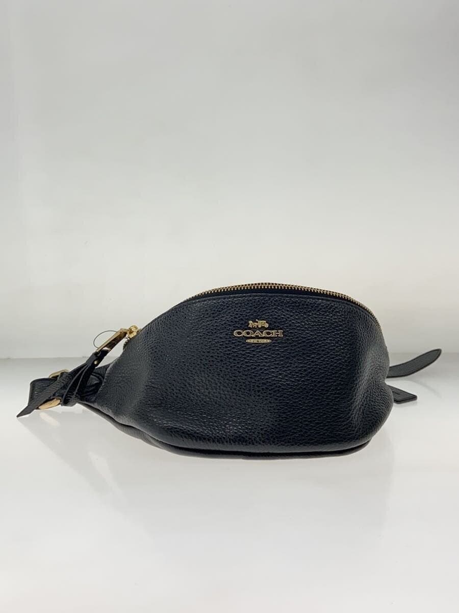 COACH Waist Bag Leather BLK Solid F48738 4