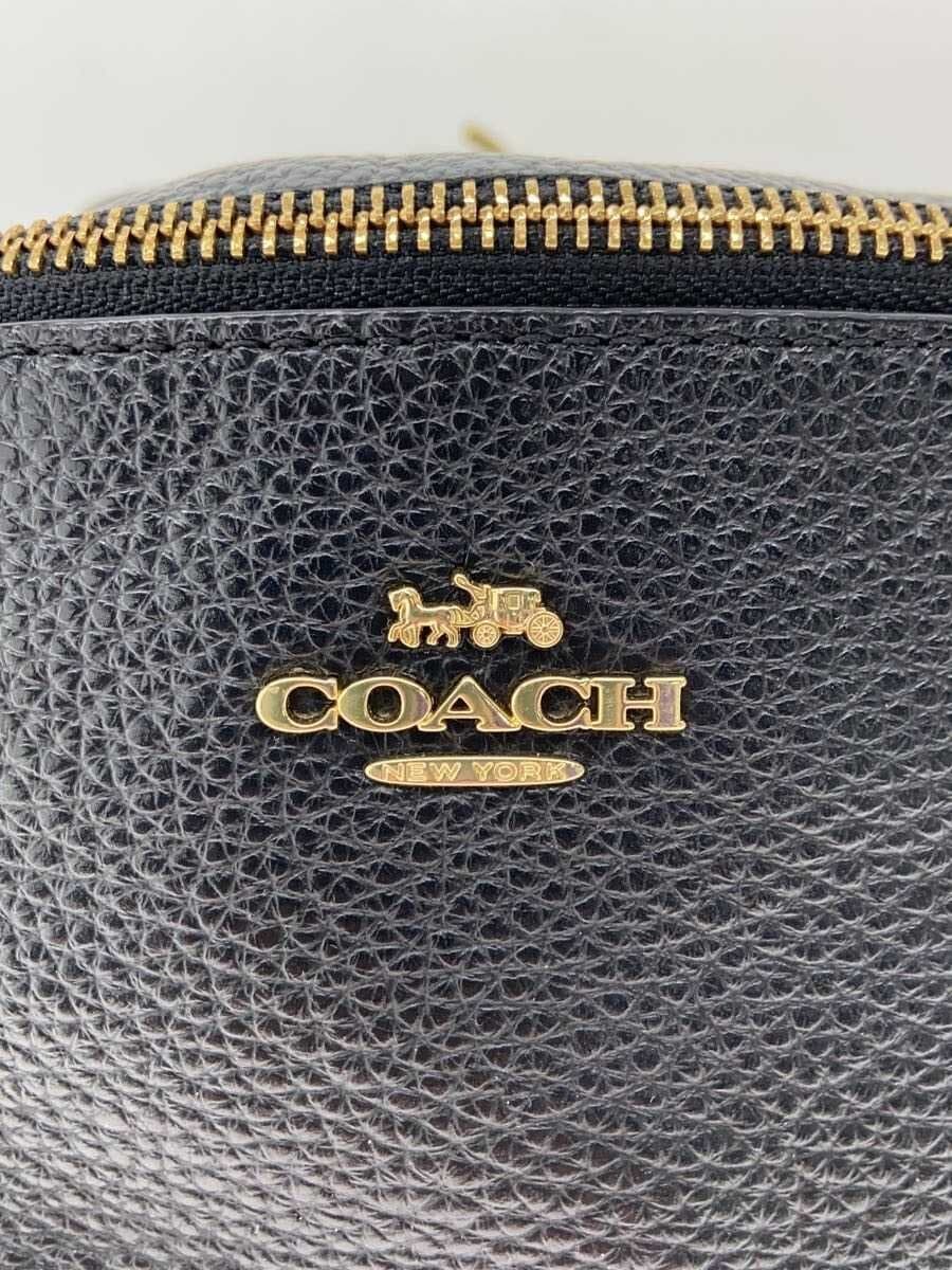 COACH Waist Bag Leather BLK Solid F48738 5