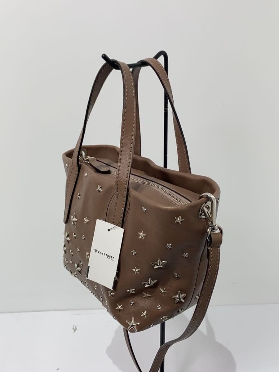 JIMMY CHOO Handbag Leather BEG 2