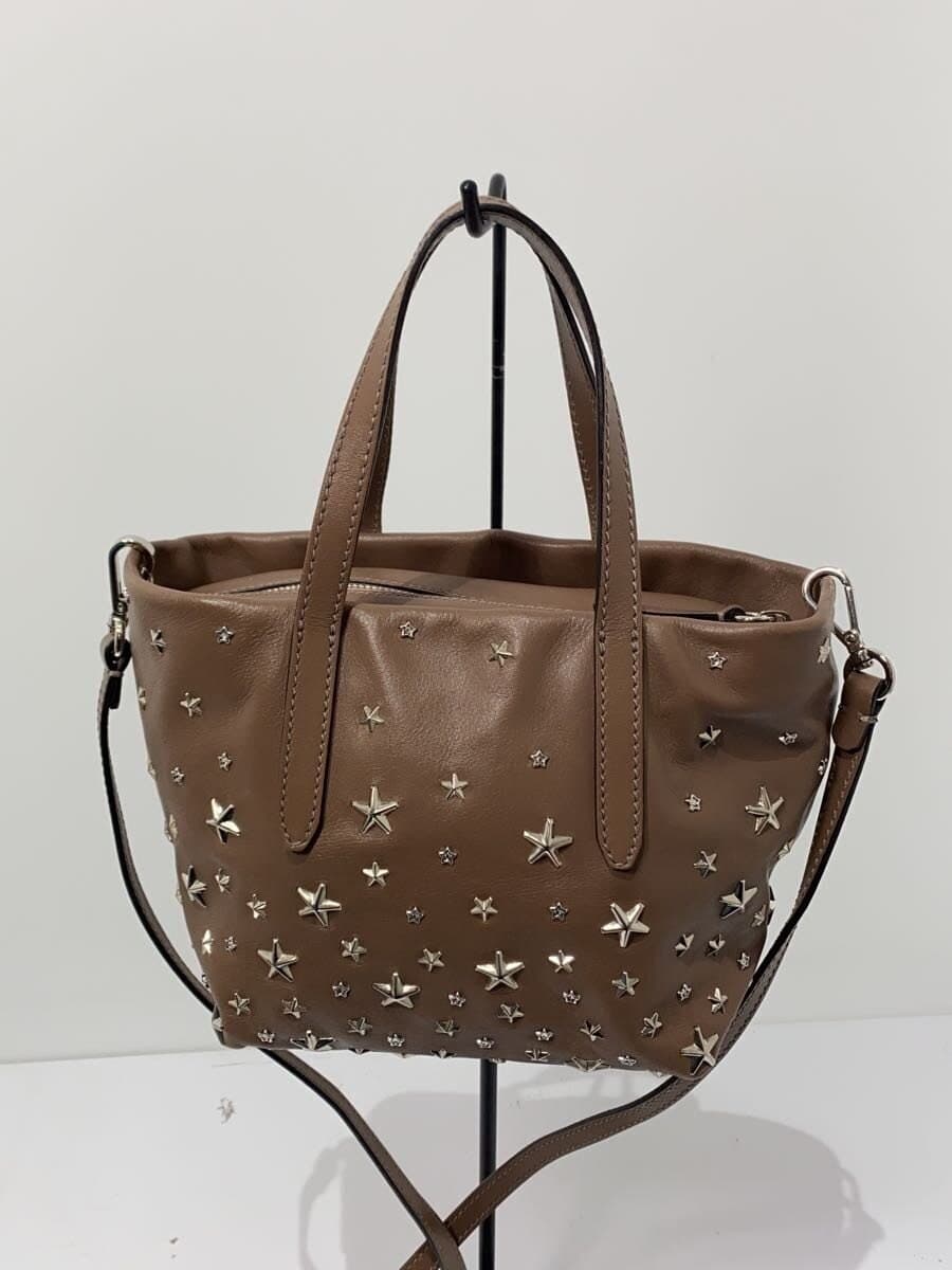 JIMMY CHOO Handbag Leather BEG 3