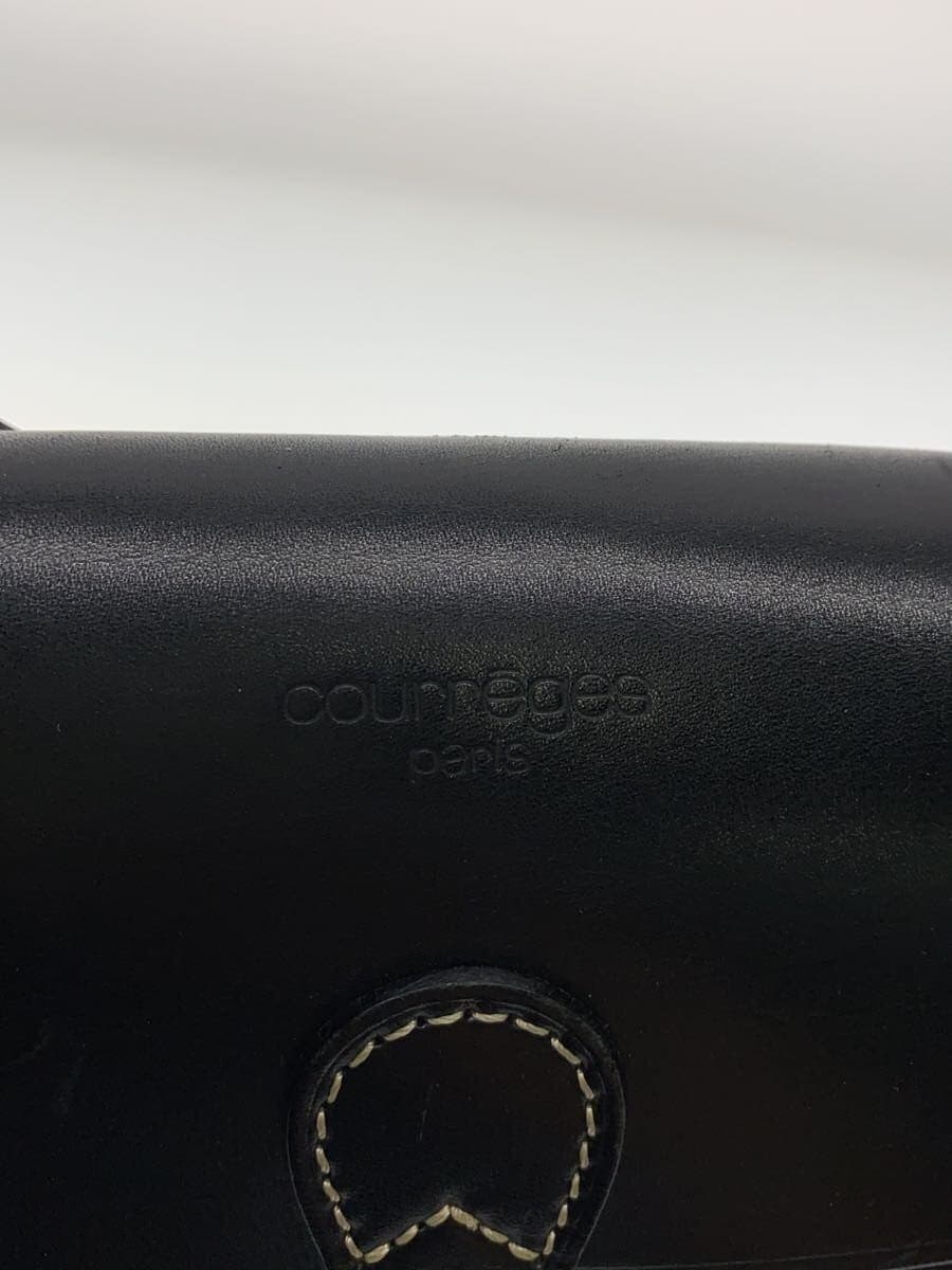 Courreges shoulder bag leather BLK 5