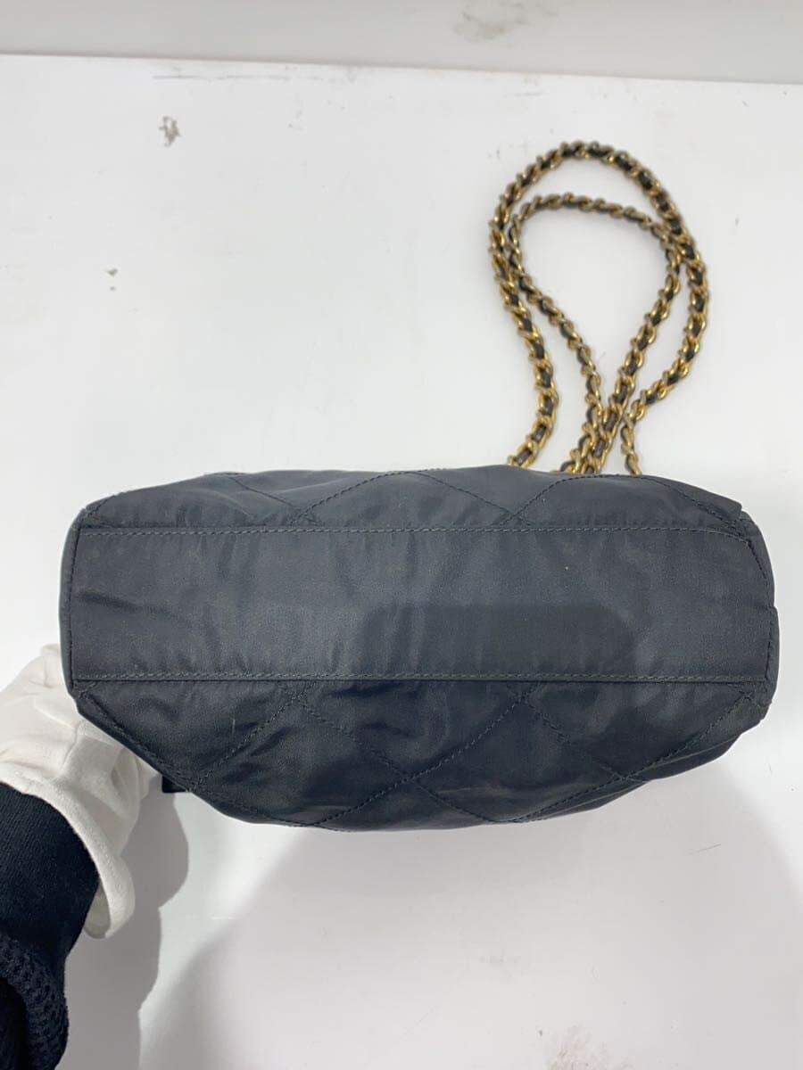 PRADA Quilted Chain Shoulder Bag BLK 4